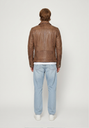 Veste vintage cognac en cuir BODDY