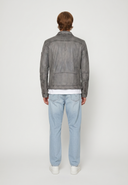 Veste vintage grise en cuir BODDY