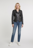 Veste noire en cuir DALIA