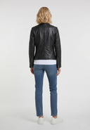 Veste noire en cuir DALIA