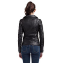 DENISE Leather Perfecto Jacket - Black