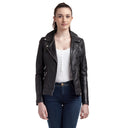 Perfecto noir en cuir DENISE