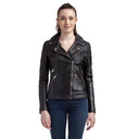 Perfecto noir en cuir DENISE
