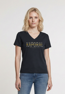T-shirt manches courtes slim noir coton stretch FRANK