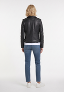Veste noire en cuir GLENN