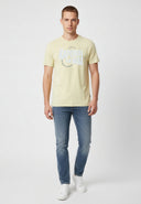 T-shirt manches courtes regular jaune coton