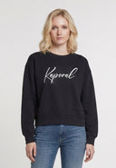 sweatshirt slim noir coton polyester