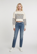 Sweat à capuche regular blanc cassé coton KAT