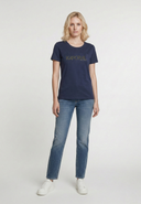 T-shirt bleu marine en coton KREW