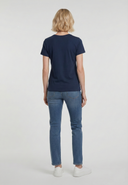 T-shirt bleu marine en coton KREW