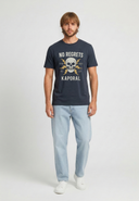 T-shirt bleu marine en coton KUCHING