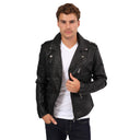 Perfecto noir en cuir LARS