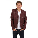 Perfecto bordeaux en cuir LARS