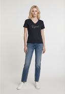 LION Slim Fit Stretch Cotton Short-Sleeve T-Shirt - Black