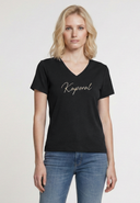 LION Slim Fit Stretch Cotton Short-Sleeve T-Shirt - Black