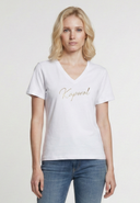 T-shirt manches courtes slim blanc coton stretch