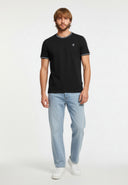 T-shirt manches courtes regular noir coton