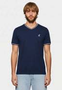 T-shirt manches courtes regular bleu marine coton