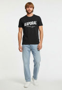 T-shirt manches courtes slim noir coton stretch