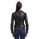 Perfecto noir en cuir MAELYS