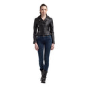 Perfecto noir en cuir MAELYS