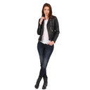 Perfecto noir en cuir OXANNA