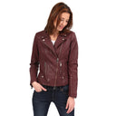 Perfecto bordeaux en cuir OXANNA