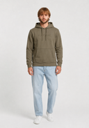 Sweat à capuche regular khaki coton polyester POWEL