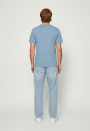 T-shirt manches courtes slim bleu ciel coton stretch RALY