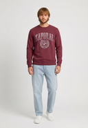 Sweatshirt regular rouge bordeaux coton polyester RAMS
