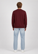 Sweatshirt regular rouge bordeaux coton polyester RAMS