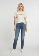 SELOR Slim Fit Stretch Cotton Short-Sleeve T-Shirt - Cream