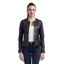 SUZETTE Leather Jacket - Black