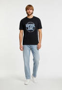 T-shirt manches courtes regular noir coton TYLER