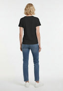 T-shirt manches courtes regular noir coton THUNDER