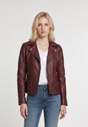 Perfecto bordeaux en cuir ROXETTE, femme – vue 2