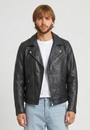 Perfecto noir délavé en cuir SILAS, homme – vue 2