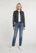 Veste noire en cuir DITA, femme – vue 1
