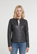 Veste noire en cuir DITA, femme – vue 2