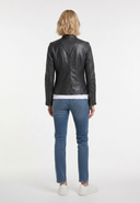 Veste noire en cuir FRIDA, femme – vue 3