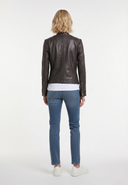 Veste marron en cuir GABRIELLA, femme – vue 3