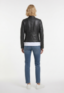 Veste noire en cuir GAEL, femme – vue 3