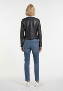 Veste noire en cuir GERTA, femme – vue 3