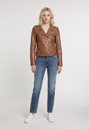 Perfecto cognac en cuir GILLA, femme – vue 1