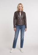 Veste marron en cuir GLADYS, femme – vue 1