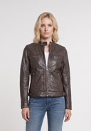 Veste marron en cuir GLADYS, femme – vue 2