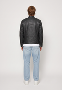 Veste noire en cuir KARSON, homme – vue 3