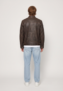 Veste marron en cuir KARSON, homme – vue 3
