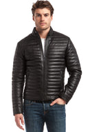 Veste noire en cuir LASCO