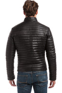 Veste noire en cuir LASCO